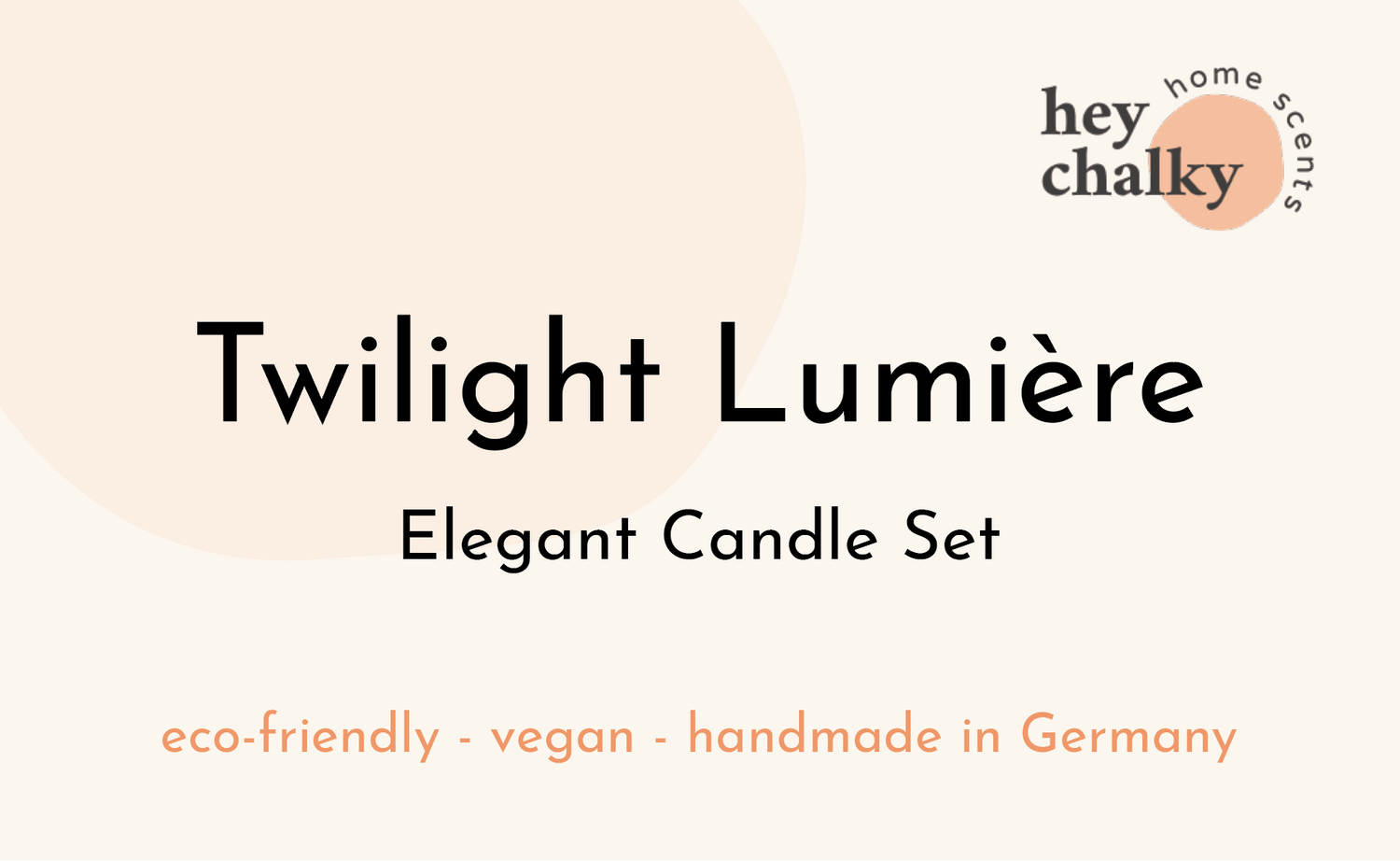 Twilight Lumiere Elegant Candle Set eco friendly vegan handmade in germany
