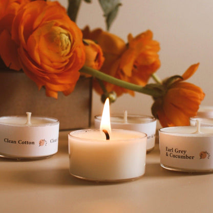 Bergamot & Cucumber Duft-Teelichter - Hey Chalky