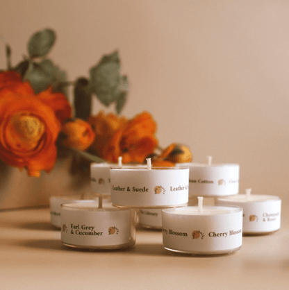 Dahlia & Sandalwood Duft-Teelichter - Hey Chalky